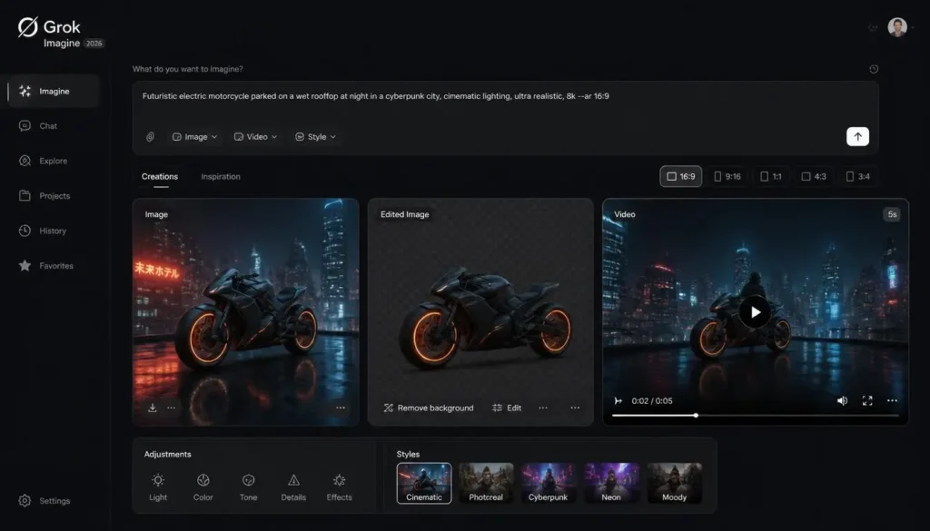 grok ai image video generation