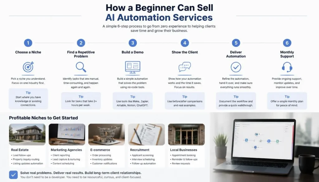 Steps for selling AI automation services to business clients